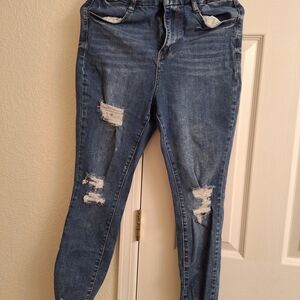Rue21 Ripped Blue Skinny Jeans